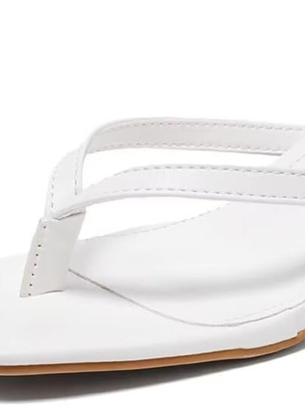 Women's Kitten Heels Thong Sandals Open Square Toe Flip Flop Low Heels 2.5 Inch